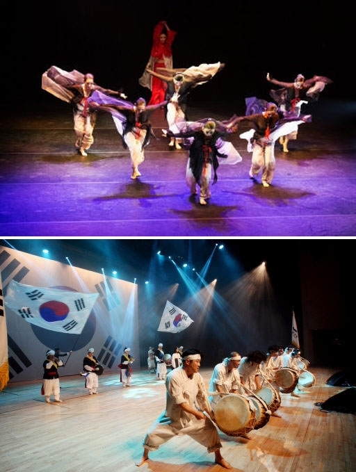 전국무용제 도 예선 대상 최혜선 '컴퍼니'(맨 위 사진), 강원민족예술한마당 북춤 공연