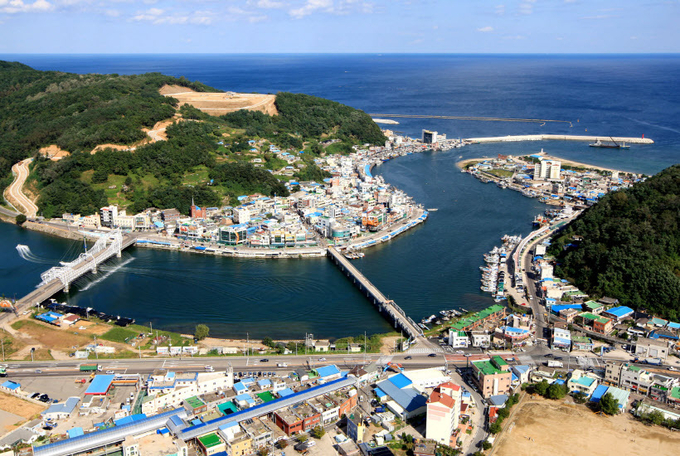 대게상가가 밀집해 있는 영덕 강구항. 강구 대게거리가 올해 '한국관광의 별'로 선정됐다.