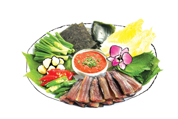 맛깔스런 과메기 차림. 그래픽/성옥희기자 okie@kyeongin.com /아이클릭아트