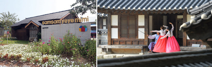 (사진 왼쪽부터)전북 완주군 삼례문화예술촌 모습과 전주시 한옥마을을 찾은 관광객들. /전북 완주군·전북일보 제공