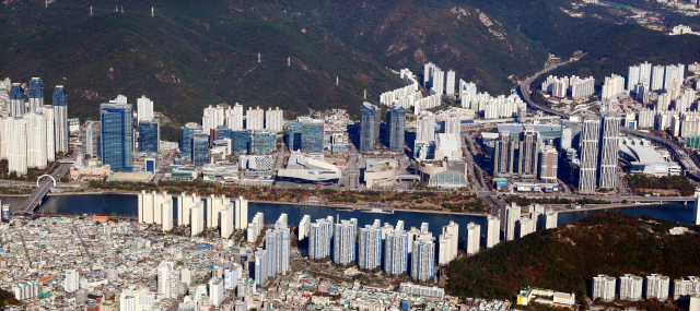 현재 해운대 센텀시티 전경. 부산일보DB