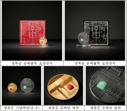 문화재청·한국조폐공사가 출시한 문화유산 로얄시리즈 기념메달. 사진=문화재청 제공
