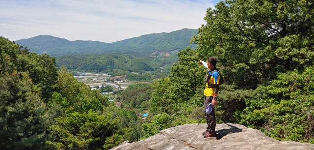 갈비봉에서 바라본 백두난함단맥.