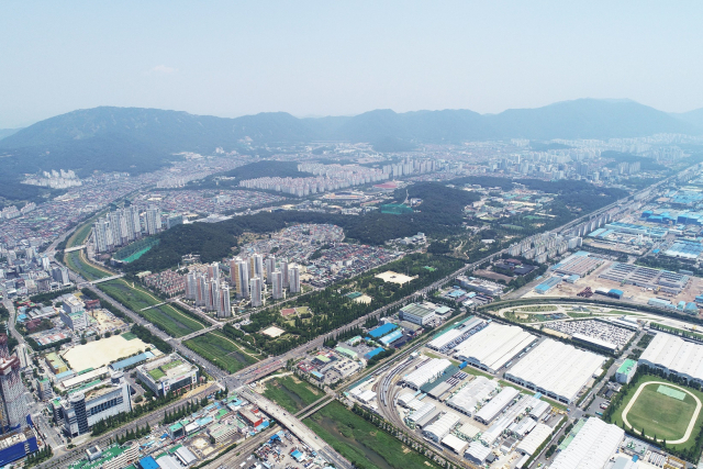 창원시 의창구 삼동동·두대동, 성산구 내동 일대에 걸쳐 개발하는 대상공원 전경./창원시/