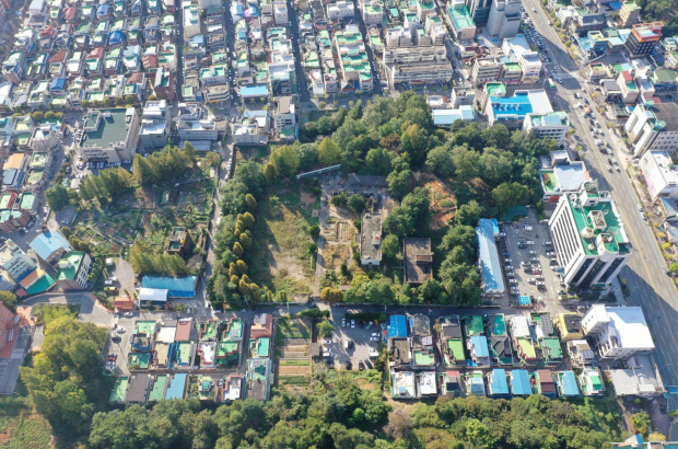 5·18역사공원이 조성될 광주시 서구 쌍촌동의 옛 505보안부대 전경. <광주시 제공>