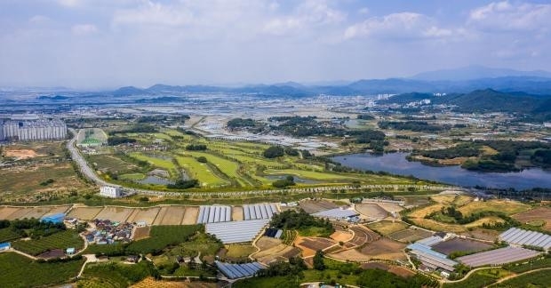 나주 혁신도시 내 한전 공대 부지 전경.