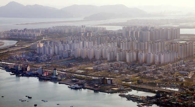 명지국제신도시 전경. 부산일보DB