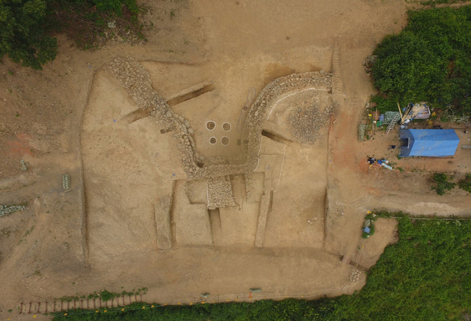 파주 덕진산성은 내성(內城)은 고구려, 외성(外城)은 통일신라시대 축조한 것으로 밝혀졌다. 사진은 덕진산성 발굴 조사지 전경. 2020.11.4 /파주시 제공