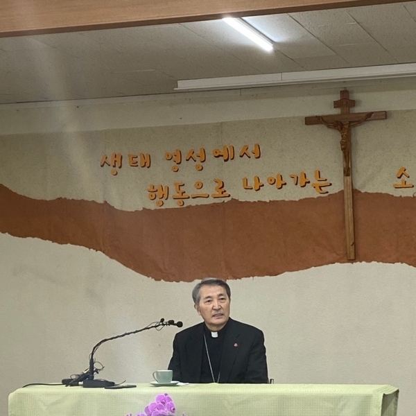 문창우 주교 인터뷰 모습.