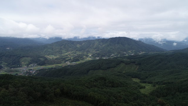 월출산에서 바라본 증산면
