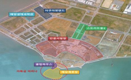 스쿠버 다이빙 풀 조성 예정인 스트리트몰 지구 위치도 /시흥시 제공