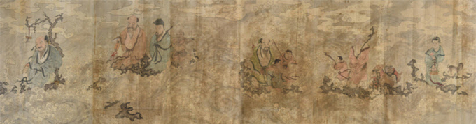 송암미술관이 소장하고 있는 '해상군선도(海上群仙圖)'. /송암미술관 제공