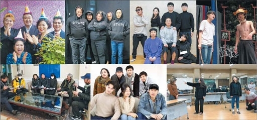 오는 31일 개막하는 강원연극제 무대에 오르는 7개 극단. 왼쪽 위부터 시계방향으로 극단 청봉, 웃끼, 소울씨어터, 신예, 백향씨어터, 김씨네컴퍼니, 현산.