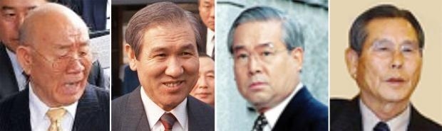 왼쪽부터 전두환·노태우·장세동·정호용.