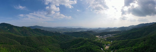 대구시와 경상북도가 영남 명산인 팔공산의 국립 공원 승격 추진에 손을 맞잡기로 했다. 13일 오후 대구 팔공산 전경. 김영진 기자 kyjmaeil@imaeil.com