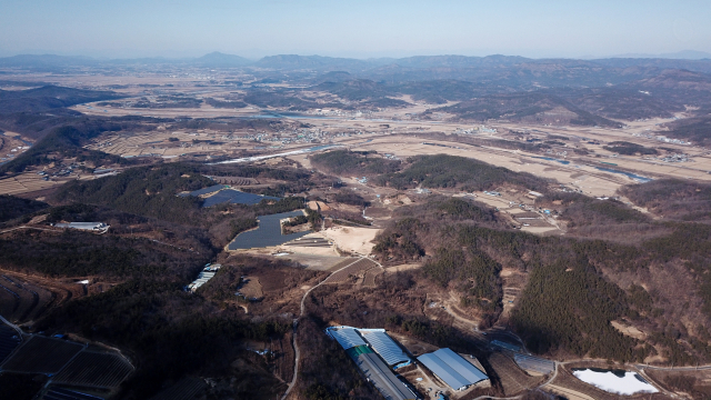 대구경북 통합신공항 부지인 군위군 소보면 내의리와 의성군 비안면 도암리 일대 모습. 매일신문 DB
