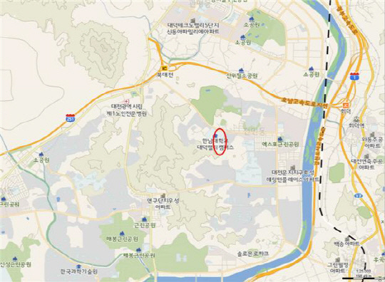 대전시가 정부에 제출한 K-바이오 랩허브 사업대상지. 사진=대전시 제공