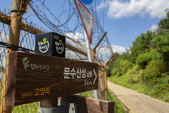 염하강철책길 모습.