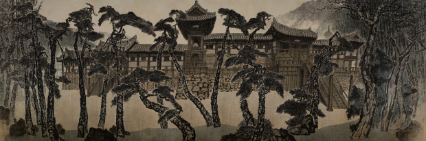 박대성 작 ‘천년배산’