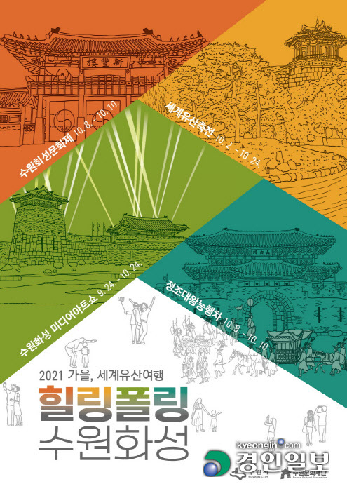 2021가을 세계유산여행 힐링폴링수원화성 포스터