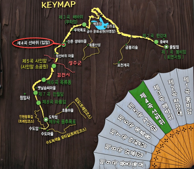 무흘구곡 경관가도.