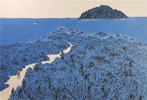 오기영 작, '섬 속의 섬-섶섬'.