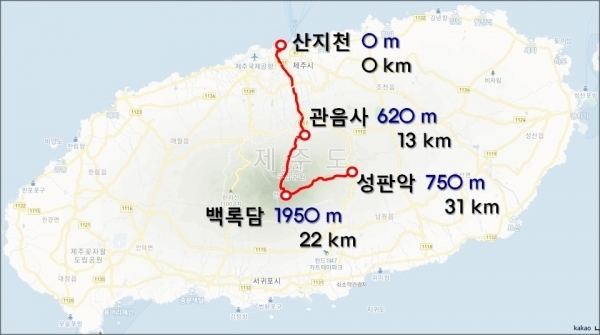 제로포인트 트레일 지도.