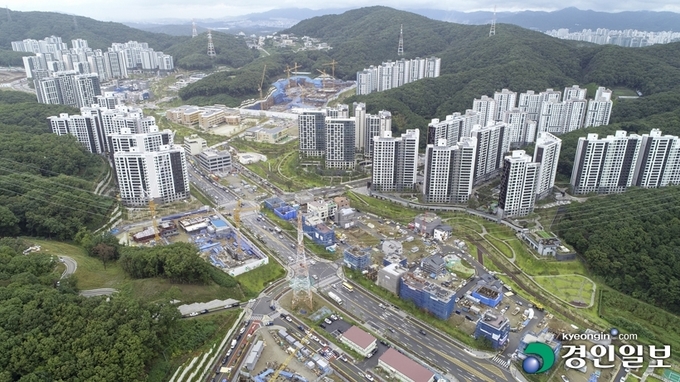 성남시 분당구 대장동 개발사업 현장의 모습. /경인일보DB