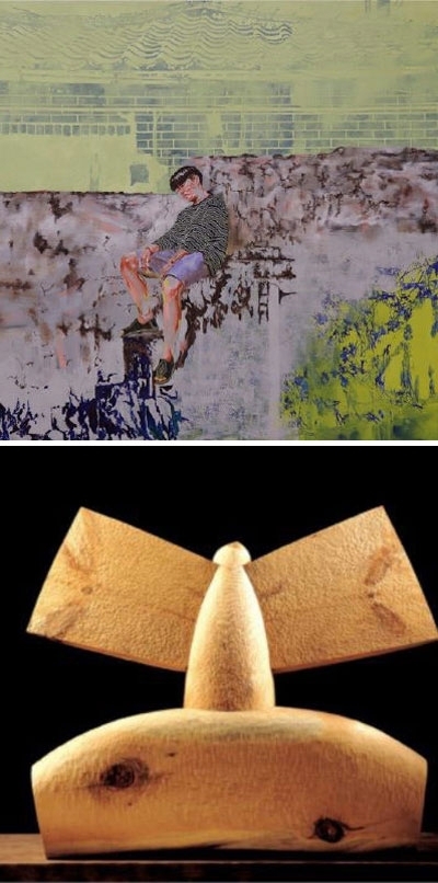 김동환 作 ‘감각의 경계'(위쪽부터), 박희선 作 ‘한반도여!'