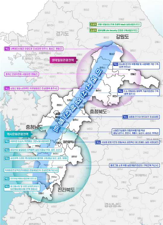 내륙첨단산업권 주요 구상도. 사진=국토교통부 제공