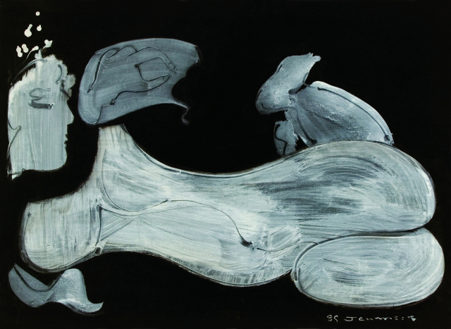 정점식 작 '타천사' acrylic on paper_72×100.5cm_유족 소장 1989년