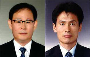 부산도시공사 신임 본부장에 임명된 박수생(왼쪽) 상수도사업본부장과 손인상 사하구 부구청장.