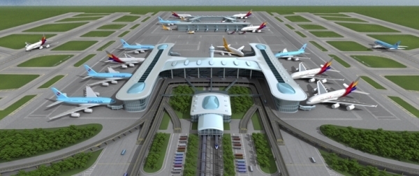 새만금국제공항 예상 조감도.