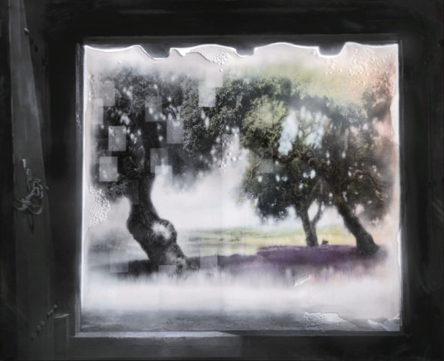 곽호철, 몽유풍경화_성주성밖숲, 2022, 130×160cm, 캔버스+kwakart기법