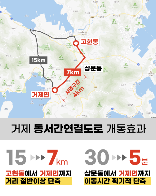 거제 동서간 연결도로 개통./거제시/