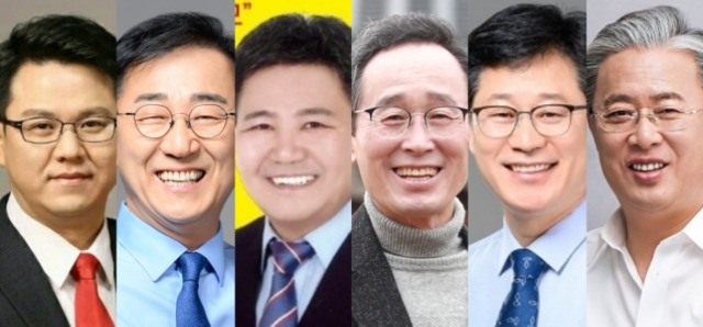 김용호, 김윤덕, 김재선, 송하진, 안호영, 유성엽(왼쪽부터, 가나다순)