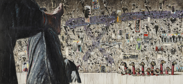묵시, 1993, 캔버스에 유채, 오일스틱, 각 227.3x162cm(x3pcs)