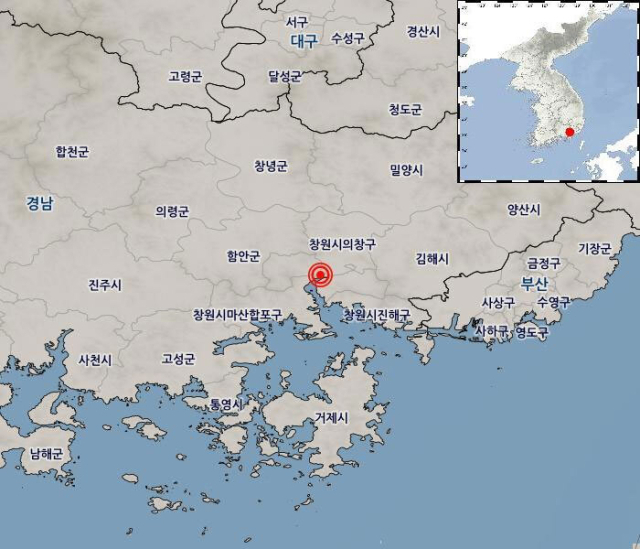 지진 발생 위치./기상청 제공/