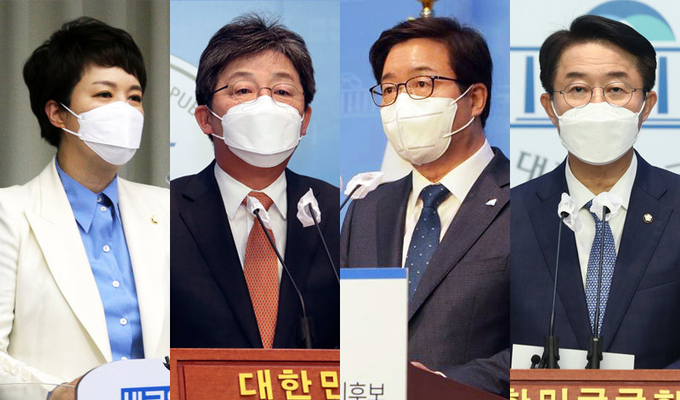 (사진 왼쪽부터) 김은혜, 유승민, 염태영, 조정식. 
