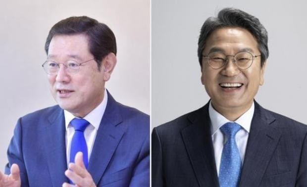 이용섭(왼쪽), 강기정