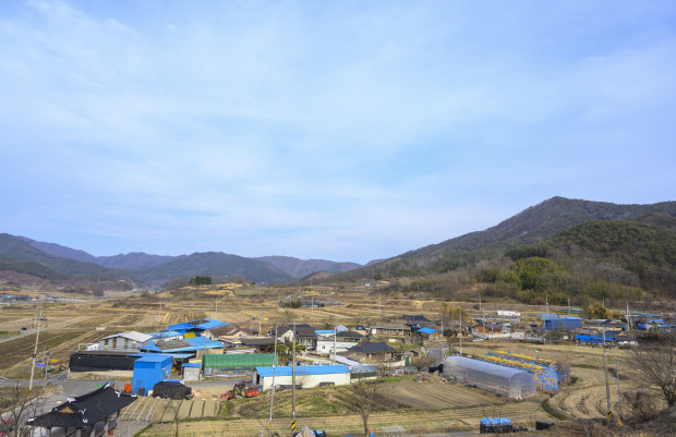 보성 동소산 전경. 안규홍은 1908년 3월 이곳에서 의병의 기치를 높이 들었다.