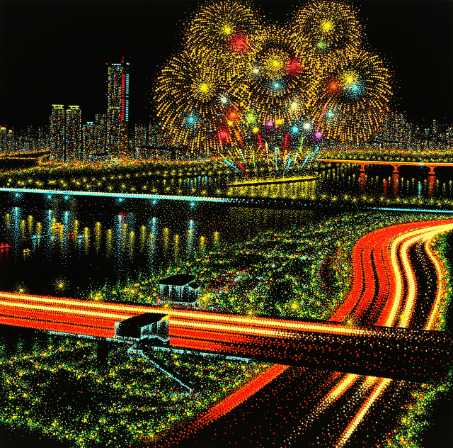 김세한 'Dot-city lights'. 오션갤러리 제공