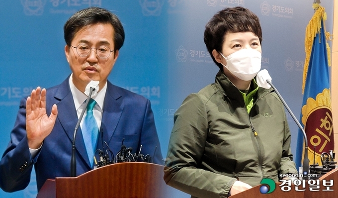 김동연 더불어민주당 경기도지사 후보와 김은혜 국민의힘 경기도지사 후보. /경인일보DB