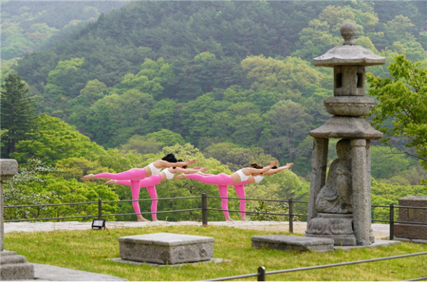 세계요가의 날 홍보 사진 <화엄사 제공>