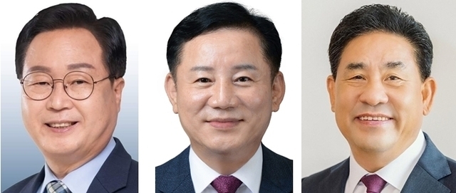 왼쪽부터 유희태, 송지용, 국영석 후보(사진 기호 순)
