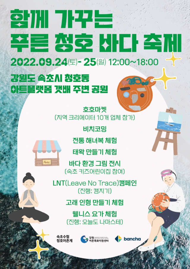 푸른청호 바다축제 포스터