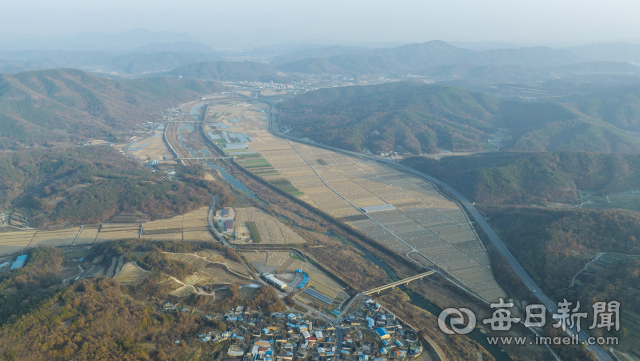 7일 경북 의성군 비안면 상공에서 바라본 대구경북통합신공항 부지 모습. 매일신문 DB.