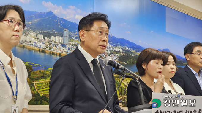 양평군은 6일 오후 5시 양평군청 4층 소회의실에서 '서울-양평 고속도로 백지화'에 따른 언론 브리핑을 개최하고 입장을 발표했다. 2023.07.06 양평/장태복기자 jkb@kyeongin.com