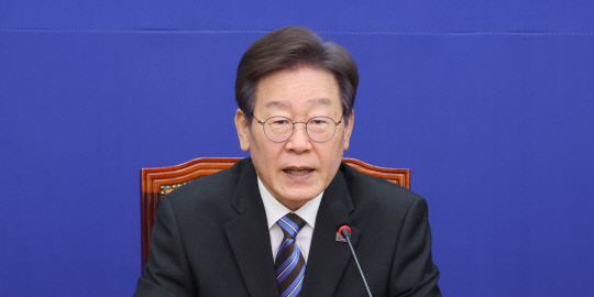 이재명 더불어민주당 대표가 국회에서 발언하고 있다. 사진=연합뉴스