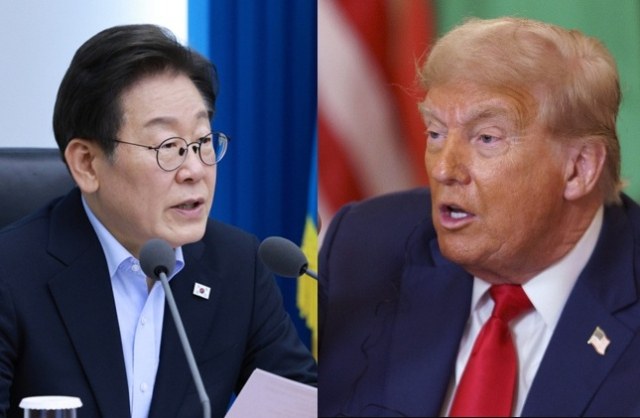 25일 정상회담을 앞두고 있는 이재명 대통령과 도널드 트럼프 미국 대통령. 연합뉴스